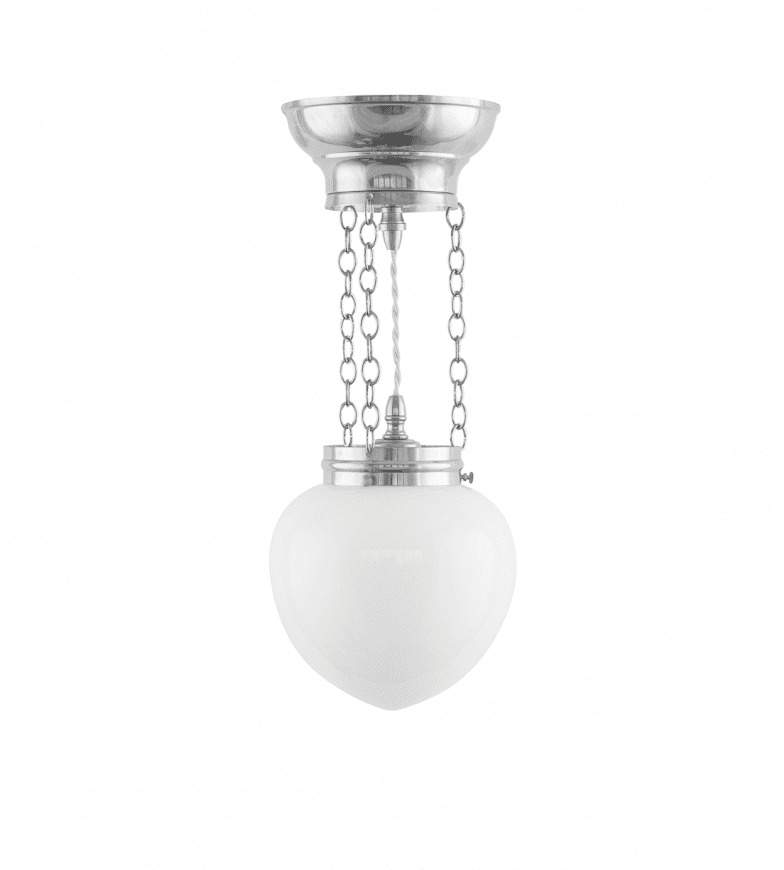 Heidenstam Pendant 100 Nikkeli valmistajalta Karlskrona lampfabrik - Voidaan pidentää 100 cm:iin riipusjatkeella (20 cm) ja lisäjohdolla (80 cm).