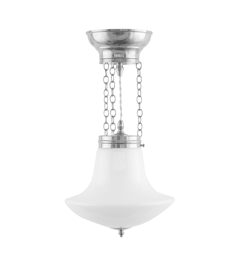 Heidenstam Pendant 100 Nikkeli valmistajalta Karlskrona lampfabrik - Voidaan pidentää 100 cm:iin riipusjatkeella (20 cm) ja lisäjohdolla (80 cm).