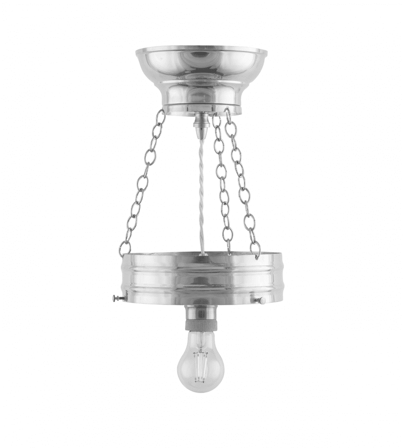 Heidenstam Pendant 200 Nikkeli valmistajalta Karlskrona lampfabrik - Voidaan pidentää 100 cm:iin riippujatkolla (20 cm) ja lisäjohdolla (80 cm).
