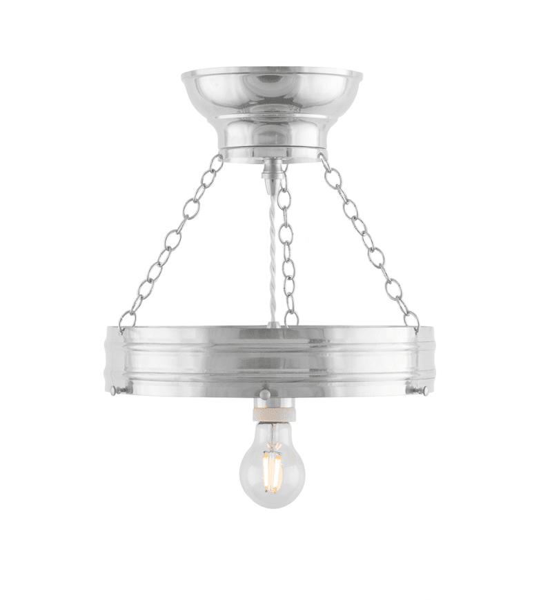 Heidenstam Pendant 300 Nikkeli valmistajalta Karlskrona lampfabrik - Voidaan pidentää 100 cm:iin riippujatkolla (20 cm) ja lisäjohdolla (80 cm).