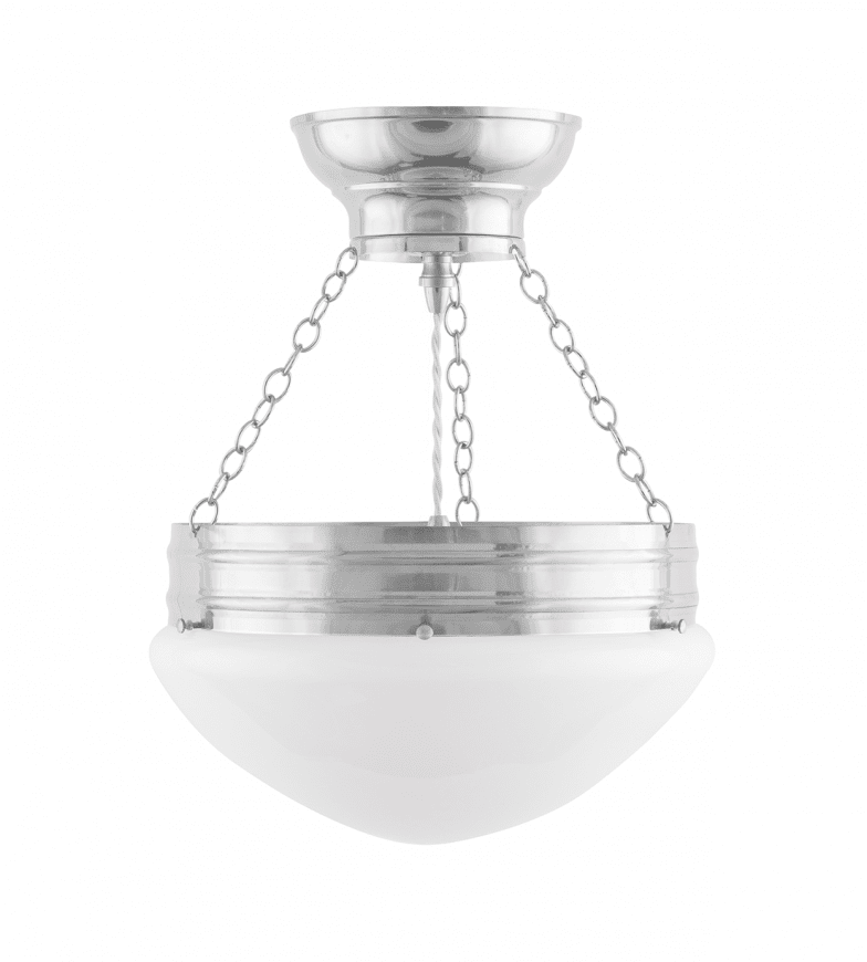Heidenstam Pendant 300 Nikkeli valmistajalta Karlskrona lampfabrik - Voidaan pidentää 100 cm:iin riippujatkolla (20 cm) ja lisäjohdolla (80 cm).