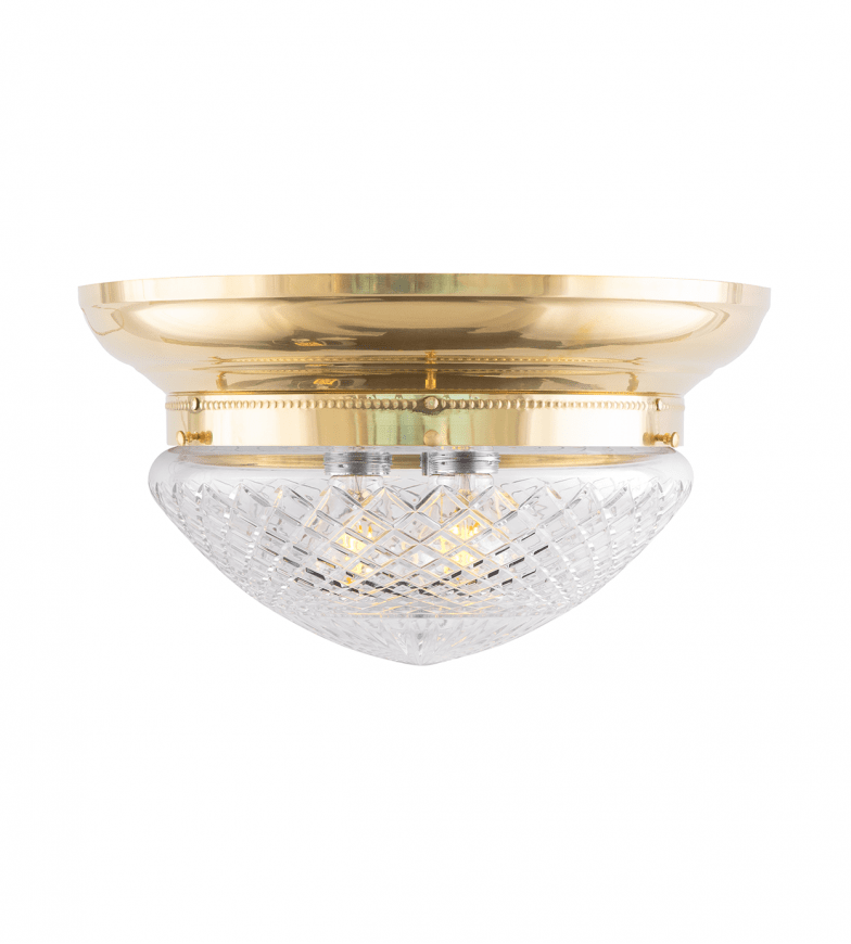 Fröding 300 Messinki valmistajalta Karlskrona lampfabrik - Lampan &auml;r f&ouml;rsedd med tre ljusk&auml;llor f&ouml;r en j&auml;mnare och behagligare ljusbild, vilket &auml;r s&auml;rskilt viktigt vid anv&auml;ndandet av slipade kristallglas.