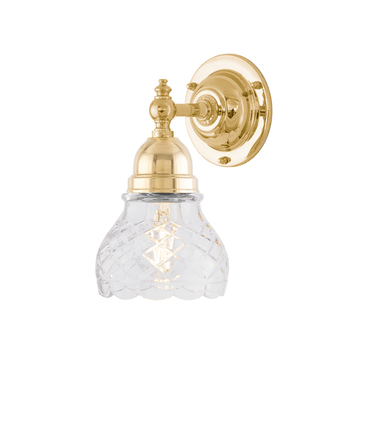 Adelborg Messinki valmistajalta Karlskrona lampfabrik - F&ouml;r att g&aring; in med kuloledning kompletteras med en distansplatta.