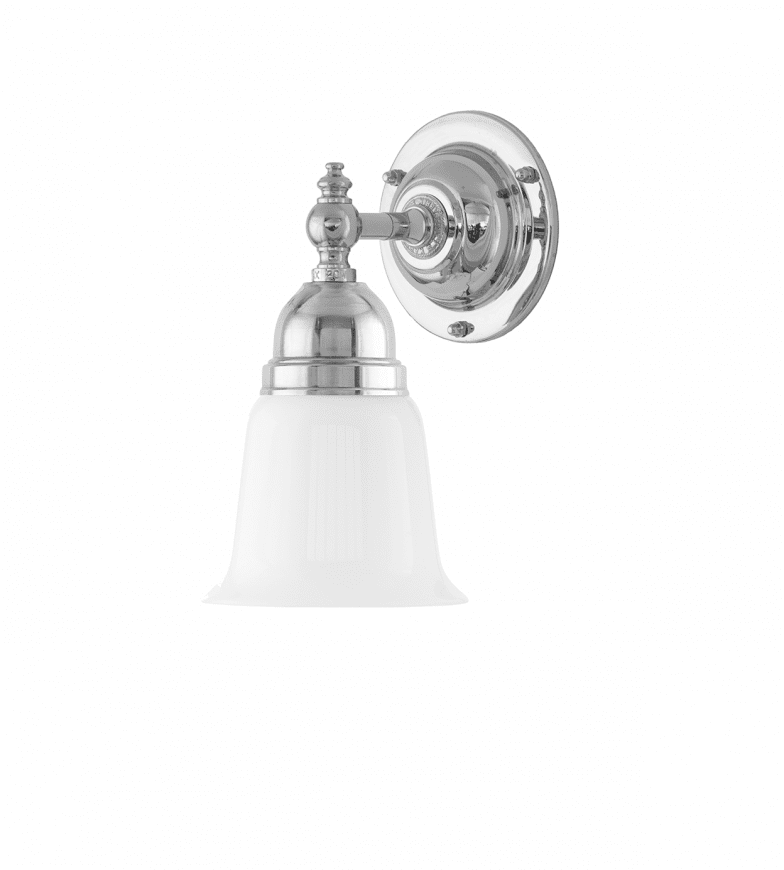 Adelborg Nikkeli valmistajalta Karlskrona lampfabrik - F&ouml;r att g&aring; in med kuloledning kompletteras med en distansplatta.