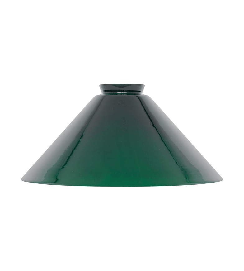 Tall Schoolhouse Glass Shade 60/250 Vihreä valmistajalta Karlskrona lampfabrik - Klassinen "suutarin&auml;rm" jonka muoto on pysynyt samana siitä lähtien, kun ensimmäiset sähköistetyt langalliset riipukset tulivat paikalle.