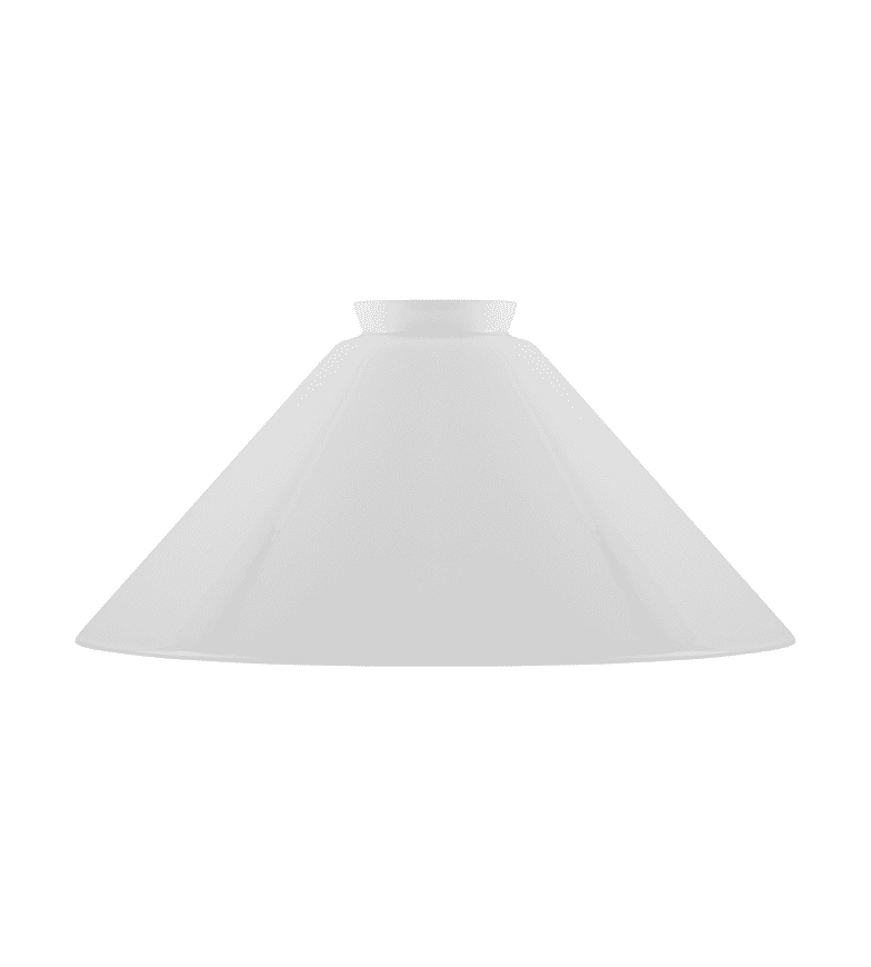 Tall Schoolhouse Glass Shade 60/250 Valkoinen valmistajalta Karlskrona lampfabrik - Klassinen "suutarin&auml;rm" jonka muoto on pysynyt samana siitä lähtien, kun ensimmäiset sähköistetyt langalliset riipukset tulivat paikalle.
