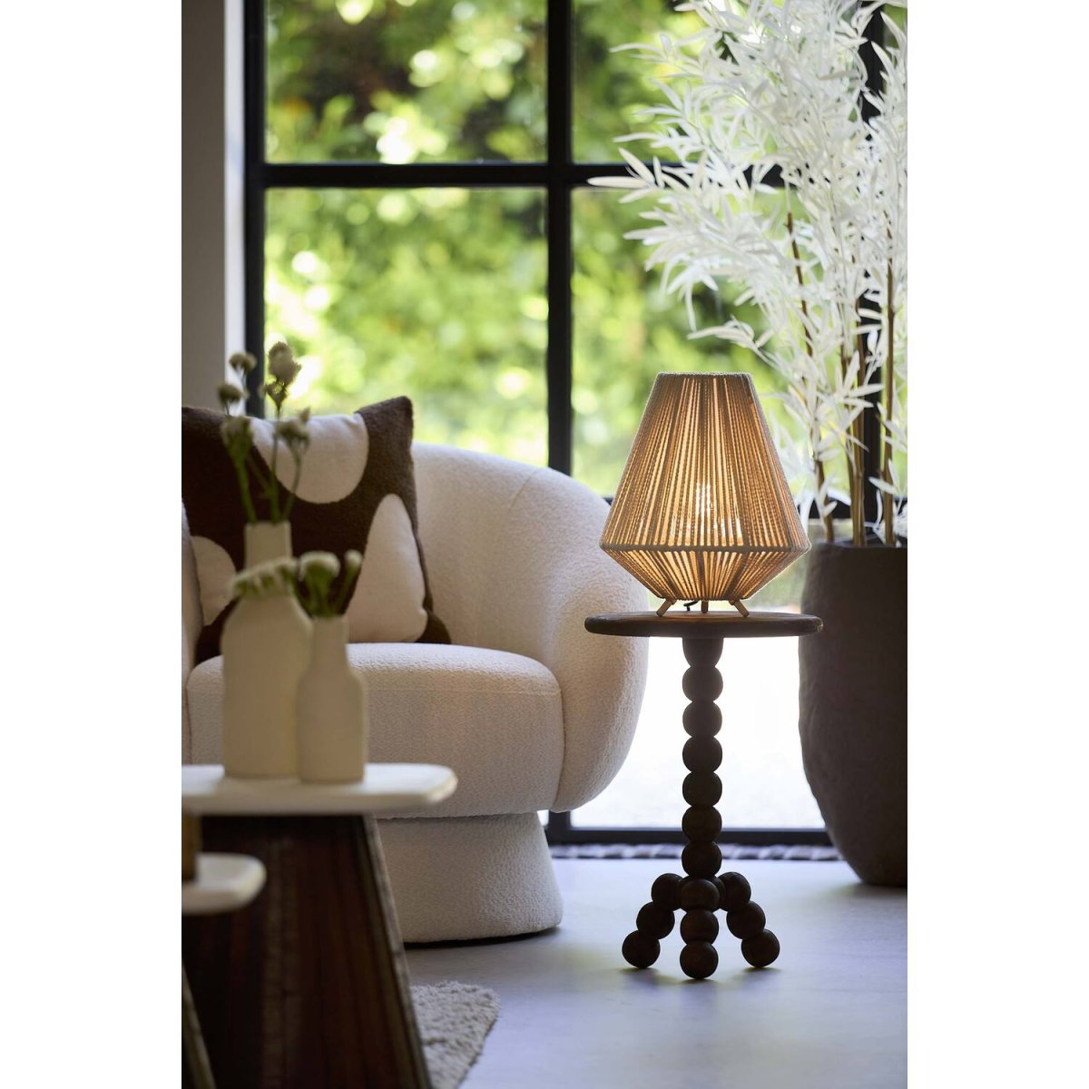 Felida 32cm Kermanvalkoinen pöytävalaisin valmistajalta Light & Living - 