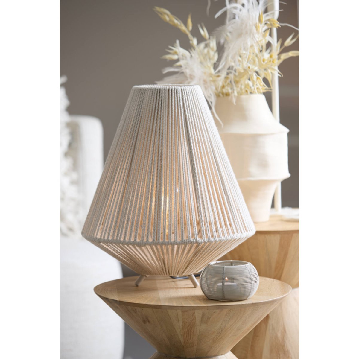 Felida 40cm Kermanvalkoinen pöytävalaisin valmistajalta Light & Living - 