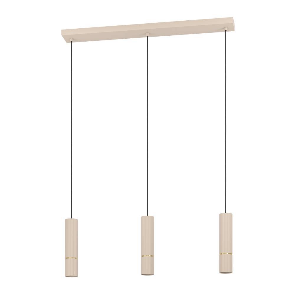 Caminia 77cm Beige kattovalaisin valmistajalta Eglo - Minimalistisen ja hillityn muotoilunsa ansiosta valaisin sulautuu perinteiseen skandinaaviseen ja moderniin sisustukseen ja tarjoaa miellyttävän valon, joka korostaa huoneen tunnelmaa.