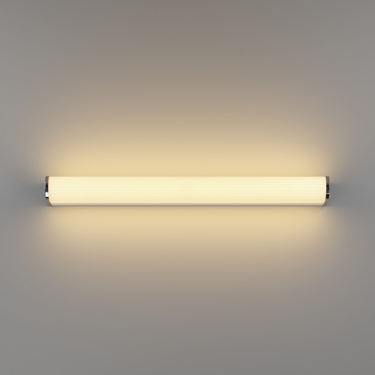 Patrovaro 60cm Valkoinen kylpyhuoneen valaisin valmistajalta Eglo - Valaisimessa on integroitu LED, jonka valovirta on 2000 lumenia, ja värilämpötilaa voidaan säätää kolmessa vaiheessa valkoisesta viileän valkoiseen valoon.