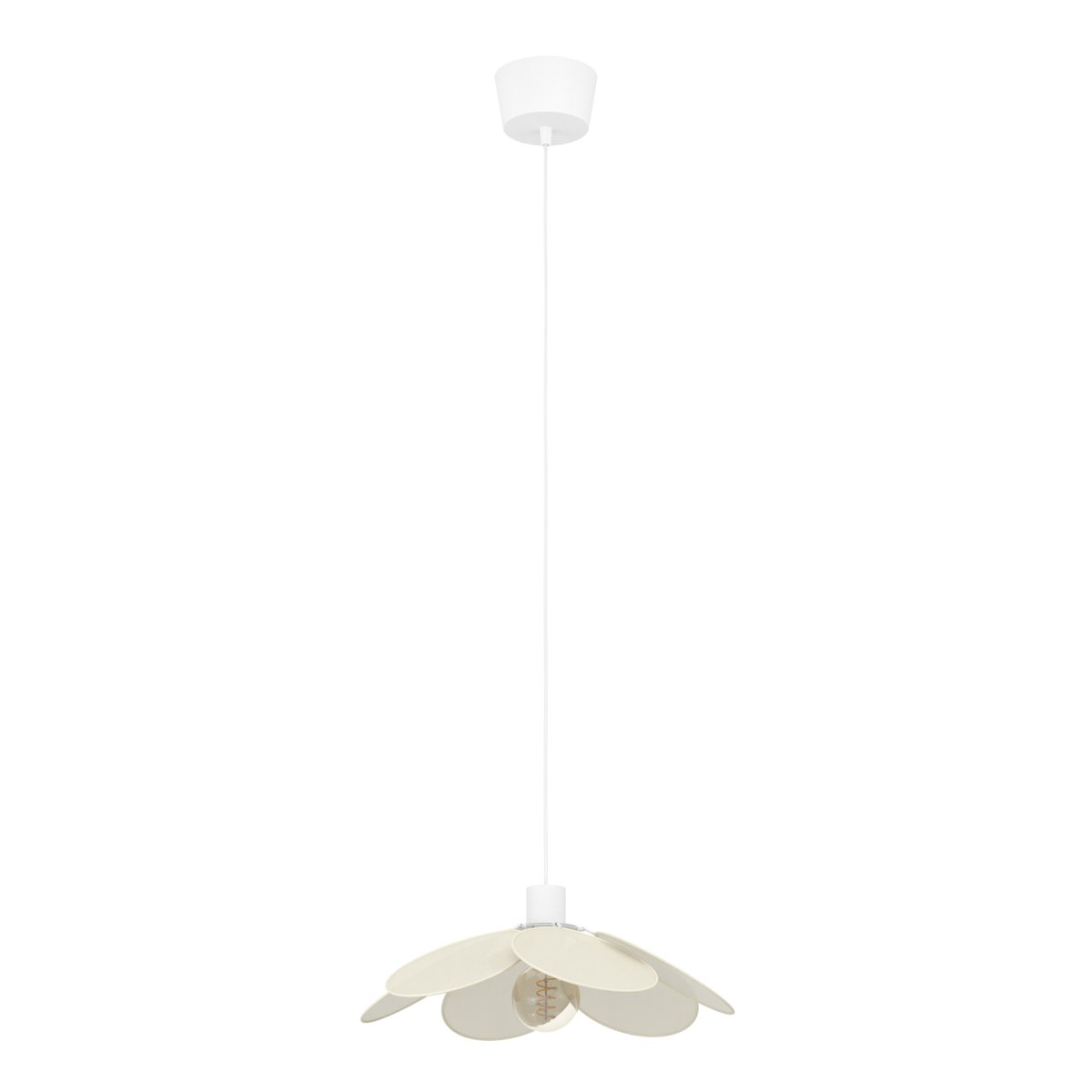 Binacua Ø40 Beige kattovalaisin valmistajalta Eglo - Binacua on koristeellinen kattovalaisin, jossa on kukan muotoinen varjostin beigenvärisestä tekstiilistä.