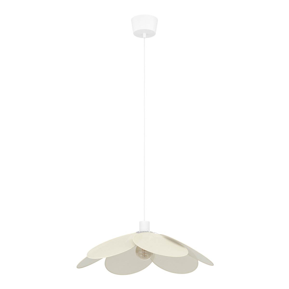 Binacua Ø60 Beige kattovalaisin valmistajalta Eglo - Binacua on koristeellinen kattovalaisin, jossa on kukan muotoinen varjostin beigenvärisestä tekstiilistä.