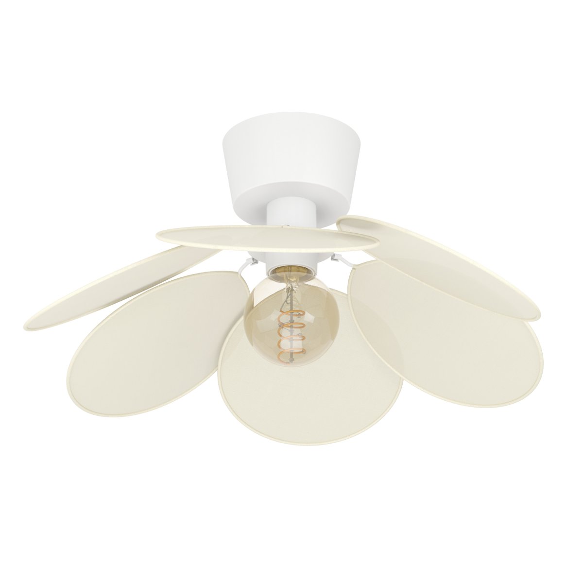 Binacua Ø45 Beige plafondi valmistajalta Eglo - Binacua on koristeellinen kattovalaisin, jossa on kukan muotoinen varjostin beigenvärisestä tekstiilistä.