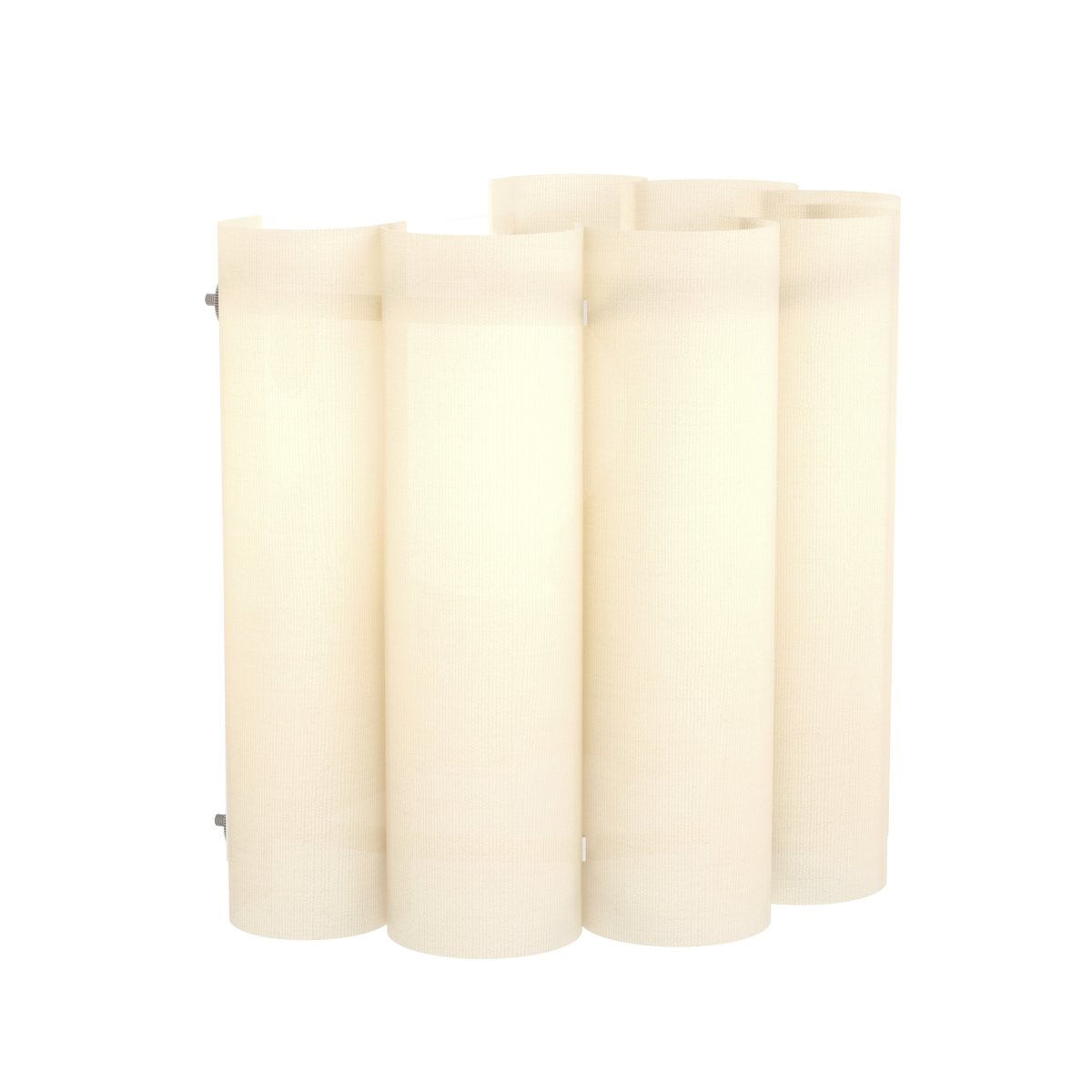 Collegrilli 17cm Beige seinävalaisin valmistajalta Eglo - Varjostin koostuu useista pehmeästi kaartuvista tekstiiliosista, jotka menevät päällekkäin ja luovat tehokkaan syvyyden.