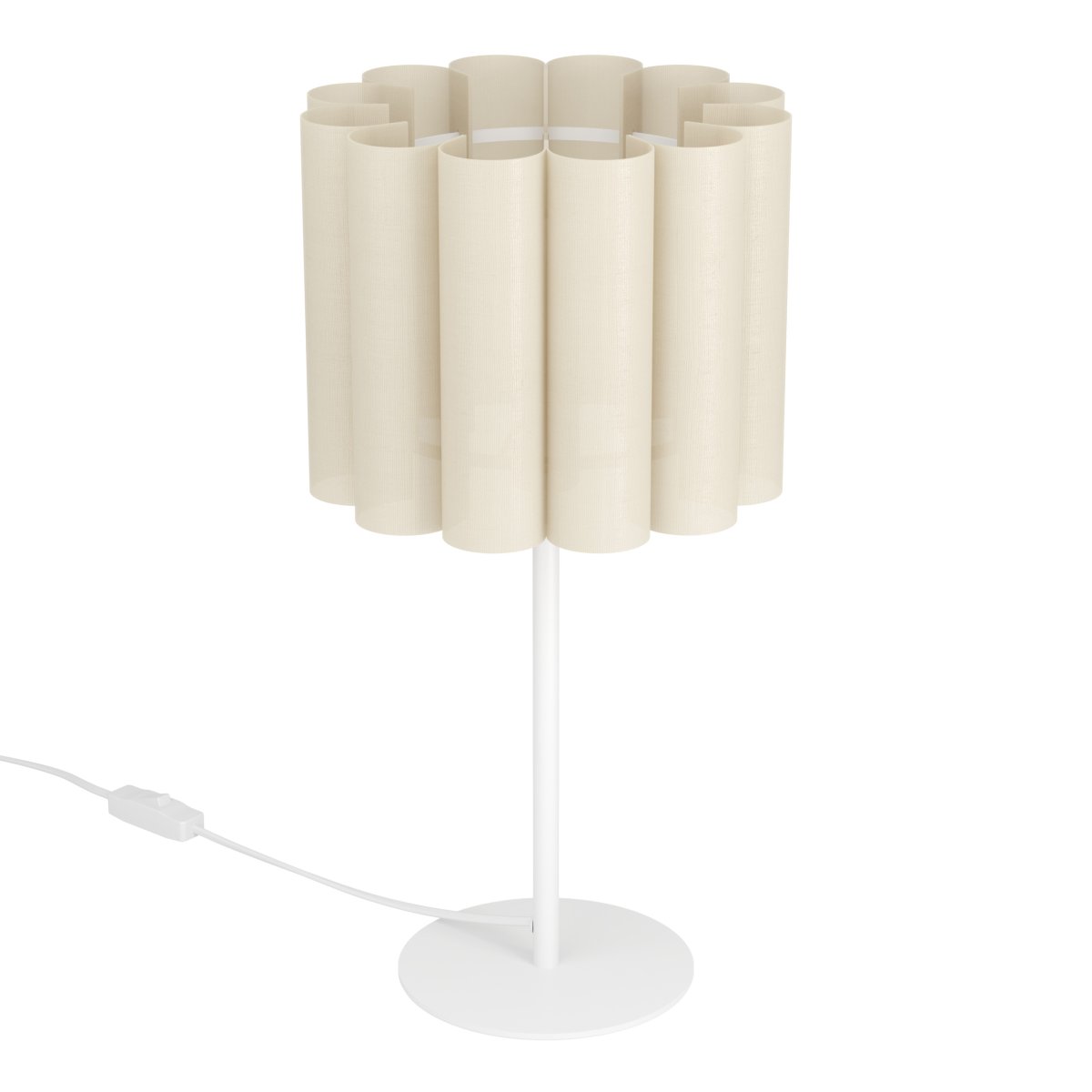 Collegrilli 23cm Beige pöytävalaisin valmistajalta Eglo - Beige tekstiili antaa lampulle l&auml;mpim&auml;n ja kodikkaan tunnelman ja antaa valon suodattua pehme&auml;sti varjostimen l&auml;pi.