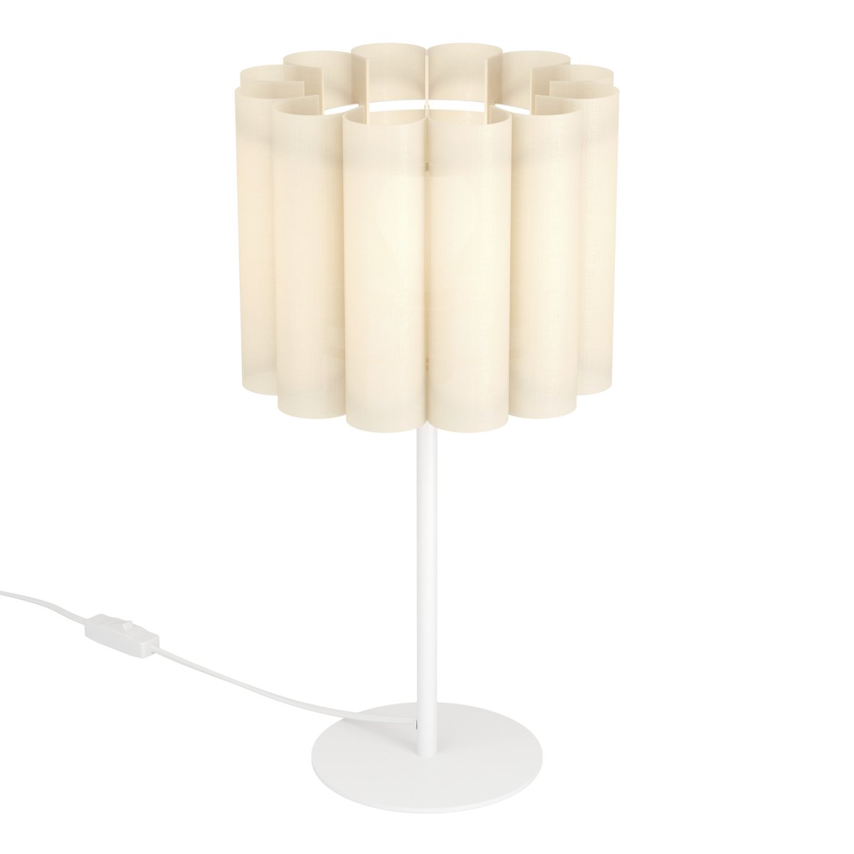 Collegrilli 23cm Beige pöytävalaisin valmistajalta Eglo - Beige tekstiili antaa lampulle l&auml;mpim&auml;n ja kodikkaan tunnelman ja antaa valon suodattua pehme&auml;sti varjostimen l&auml;pi.