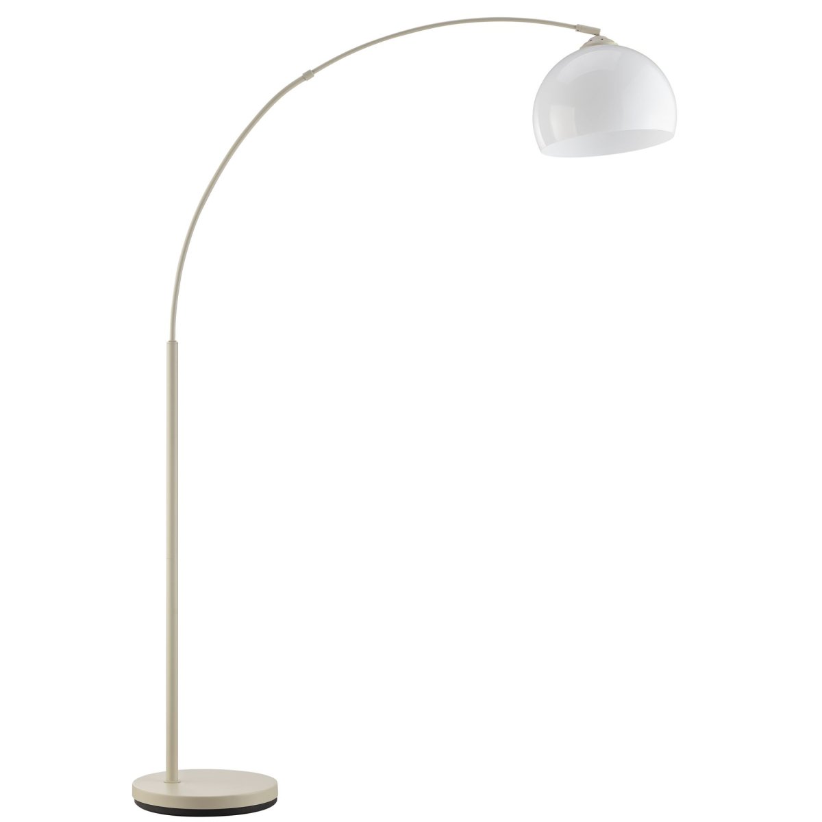 Vessa Beige lattiavalaisin valmistajalta Brilliant - Vessa on tyylik&auml;s beigenv&auml;rinen metallilattiavalaisin, jonka valkoinen muovivarjostin antaa valaisimelle pehme&auml;n ja elegantin ilmeen.