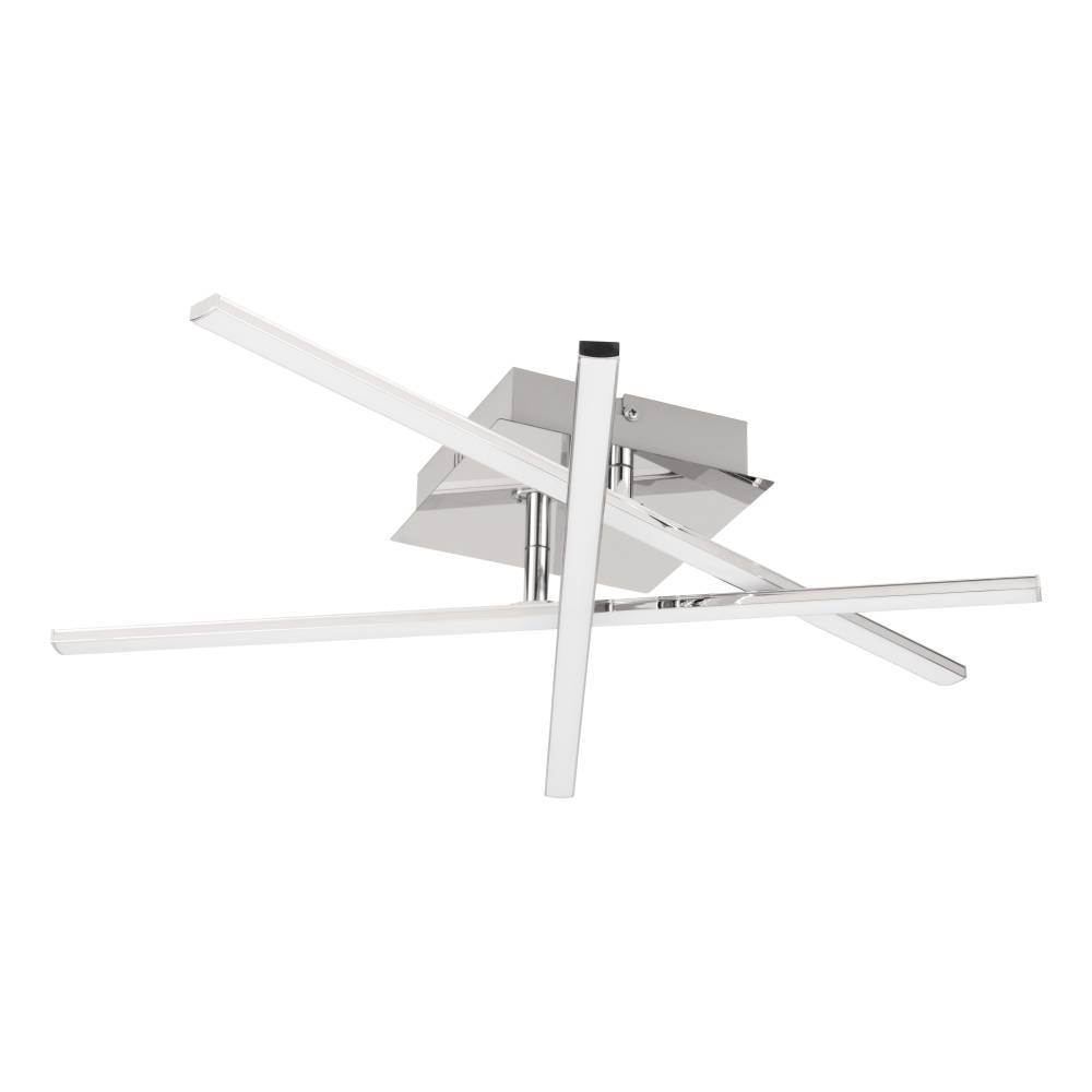 Lasana 50cm Kromi plafondi valmistajalta Eglo - Minimalistinen ja geometrinen tyyli tekee siitä täydellisen valinnan nykyaikaiseen tai moderniin sisustukseen, ja se tarjoaa kirkkaan ja hajavalon, joka täyttää huoneen; tyylikkäällä tavalla.