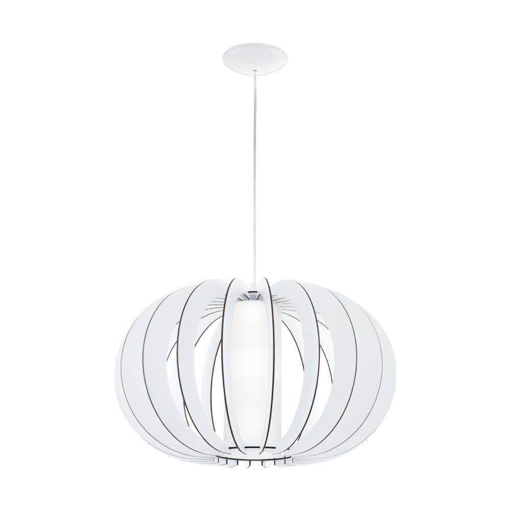 Stellato Ø50 Valkoinen kattovalaisin valmistajalta Eglo - Valkoiset s&auml;leet muodostavat ainutlaatuisen rakenteen, joka k&auml;sitt&auml;&auml; valonl&auml;hteen ja levitt&auml;&auml; pehme&auml;&auml; ja miellytt&auml;v&auml;&auml; valoa huoneeseen.