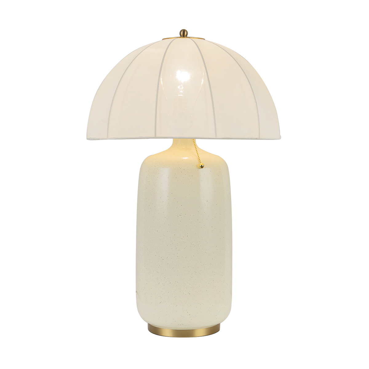 Crosby 70cm Kermanvalkoinen pöytävalaisin valmistajalta Elstead Lighting - Muotoilu on saanut inspiraationsa klassisista aurinkovarjoista, ja sit&auml; t&auml;ydent&auml;&auml; ohuesta ja kevyest&auml; kankaasta valmistettu holvivarjostin.