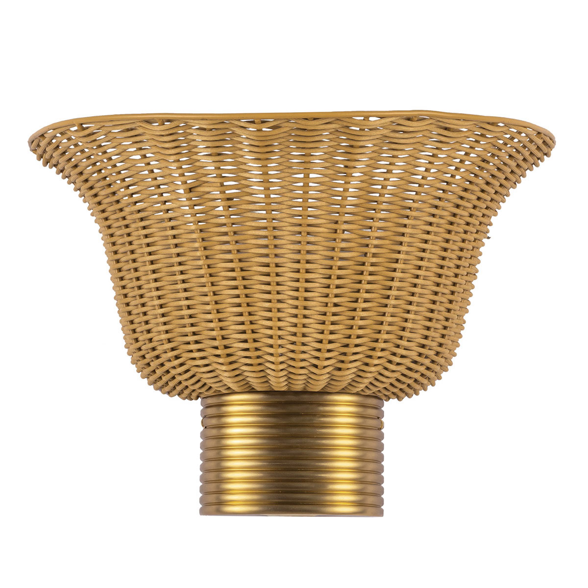 Kai 25cm Luonto seinävalaisin valmistajalta Elstead Lighting - Kai on koristeellinen sein&auml;valaisin, jossa yhdistyv&auml;t metalli ja rottingista valmistettu pajuvarjostin.