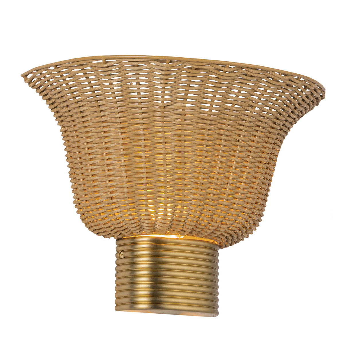 Kai 25cm Luonto seinävalaisin valmistajalta Elstead Lighting - Kai on koristeellinen sein&auml;valaisin, jossa yhdistyv&auml;t metalli ja rottingista valmistettu pajuvarjostin.