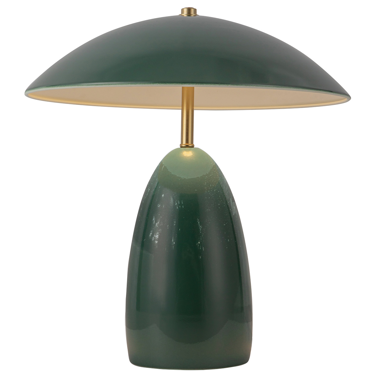 Poppy 35cm Vihreä pöytävalaisin valmistajalta Elstead Lighting - Poppy on koristeellinen p&ouml;yt&auml;valaisin, jossa on pehme&auml;t muodot ja syv&auml;n tummanvihre&auml; v&auml;ri yhdistettyn&auml; messingist&auml; tehtyihin yksityiskohtiin.