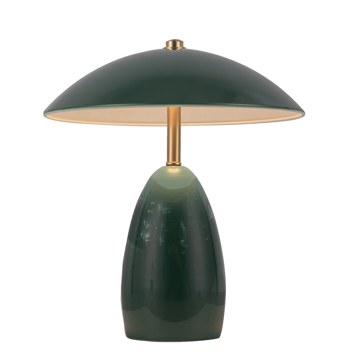 Poppy 27cm Vihreä Siirrettävä valmistajalta Elstead Lighting - Poppy on kannettava p&ouml;yt&auml;valaisin, joka on valmistettu tummanharmaasta metallista ja jossa on koristeellisia messinkiyksityiskohtia.