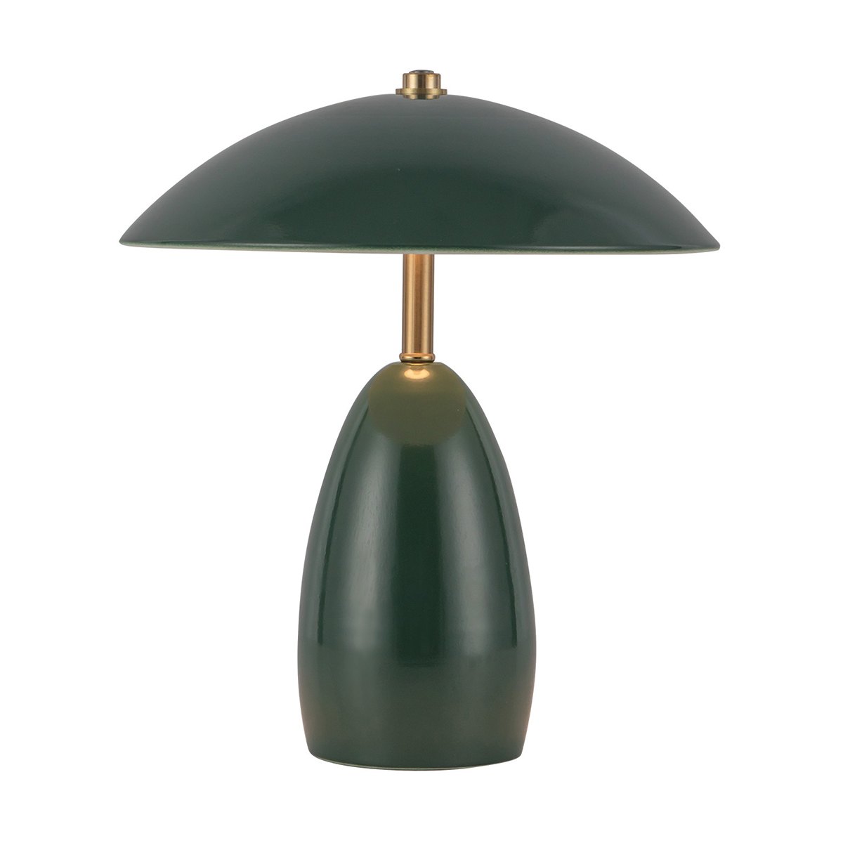 Poppy 27cm Vihreä Siirrettävä valmistajalta Elstead Lighting - Poppy on kannettava p&ouml;yt&auml;valaisin, joka on valmistettu tummanharmaasta metallista ja jossa on koristeellisia messinkiyksityiskohtia.