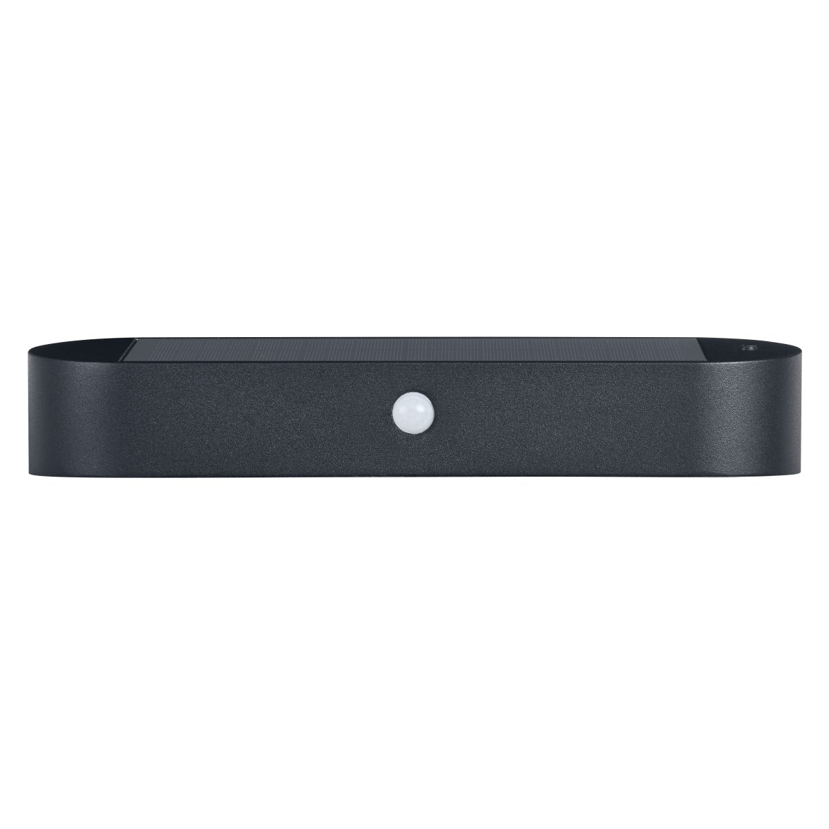 Soikea Sensor 3000K Tumman harmaa aurinkokennolamppu valmistajalta Ledvance - Oval Sensor on tyylik&auml;s ja aurinkoenergialla toimiva julkisivuvalaisin, jossa yhdistyv&auml;t &auml;lyk&auml;s toiminto ja moderni muotoilu.
