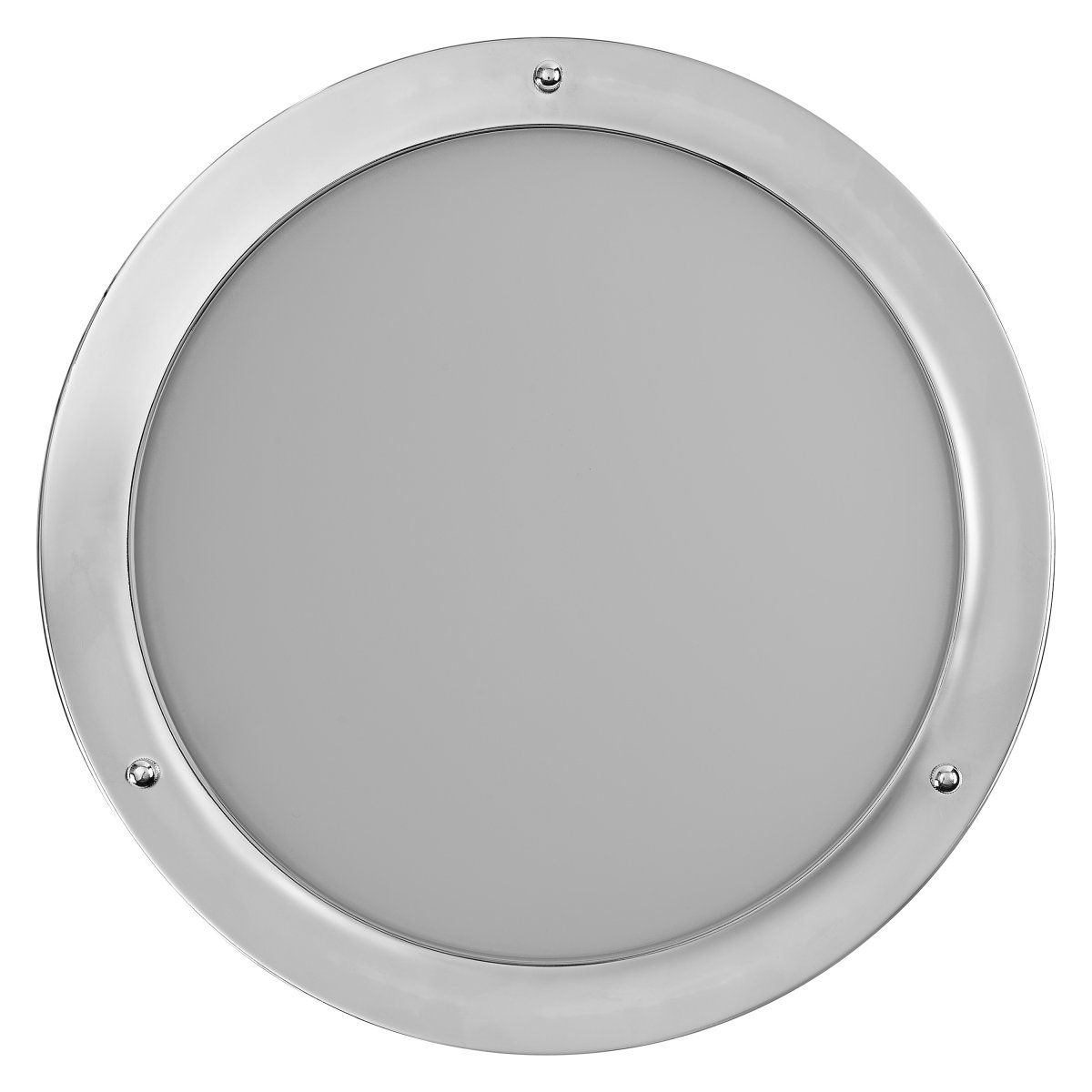 Classic Round Ø30 Kromi kylpyhuoneen valaisin valmistajalta Ledvance - Sk&auml;rmen i frostat glas ger ett fint och bl&auml;ndfritt ljus i rummet.