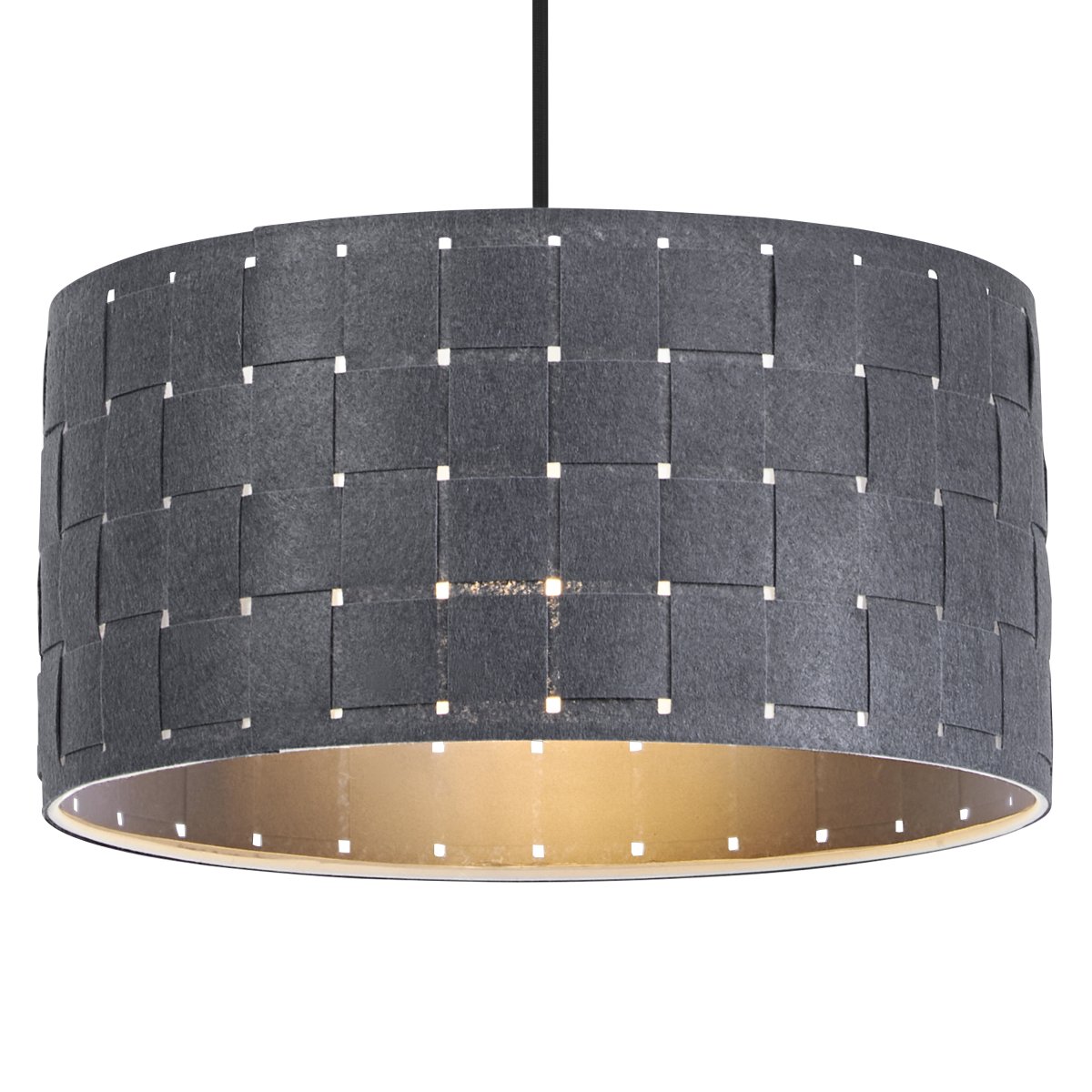 Felt Weaving Ø38 Tumman harmaa kattovalaisin valmistajalta Ledvance - Dekorativ pendel med sk&auml;rm gjord av fl&auml;tad filt vilket ger en fin och varm ljusspridning i rummet.