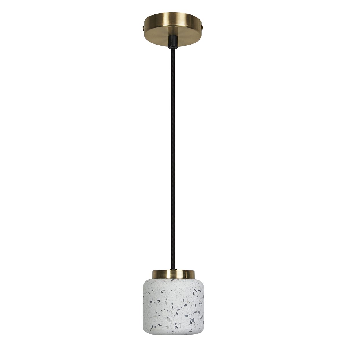 Terrazzo Ball Ø10 Valkoinen kattovalaisin valmistajalta Ledvance - Detaljerna i m&auml;ssing bidrar med en elegans till rummet.