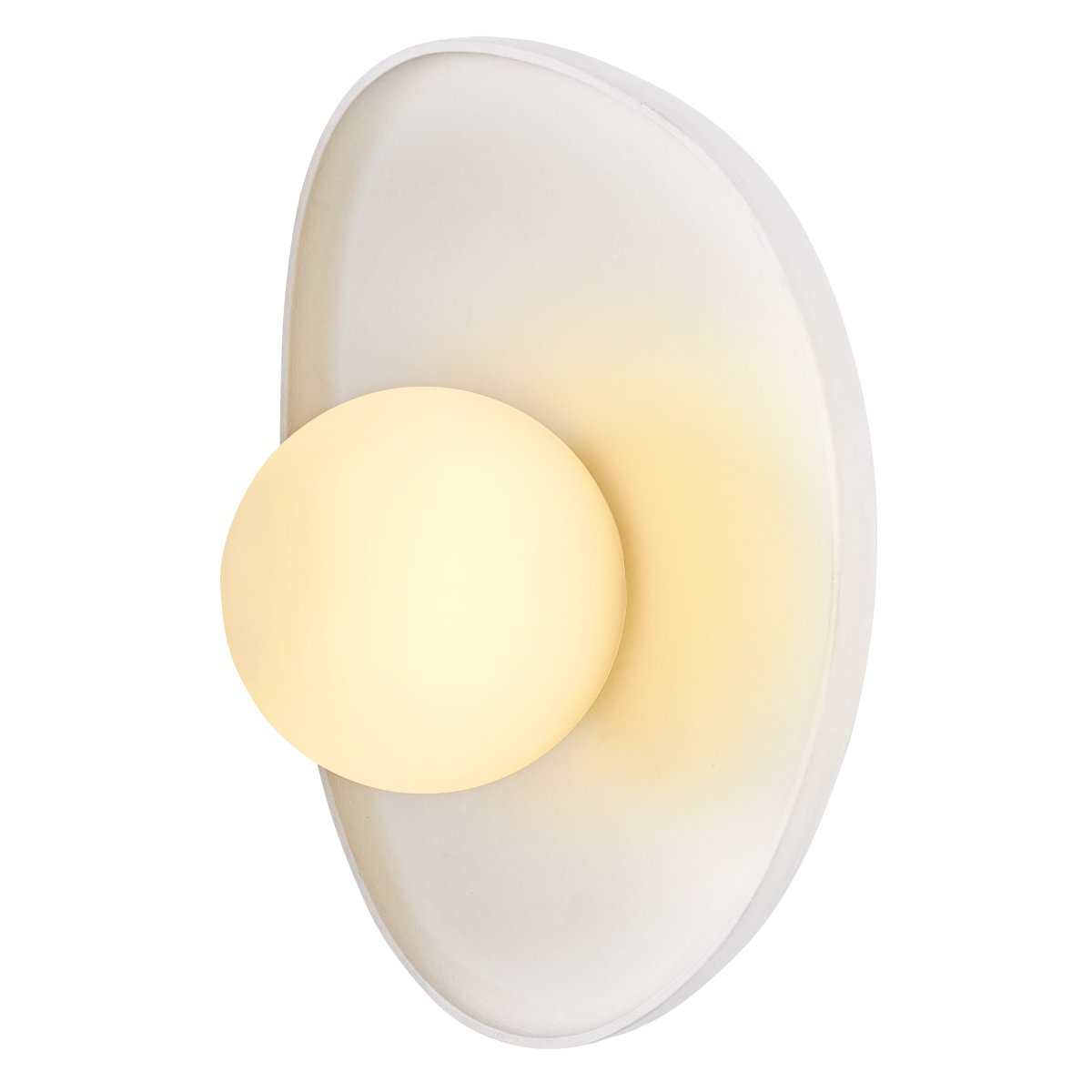 Plaster Nest 26cm Valkoinen seinävalaisin valmistajalta Ledvance - Glaskupan i opal som omfamnar ljusk&auml;llan skapar ett fint och bl&auml;ndfritt ljus i rummet.