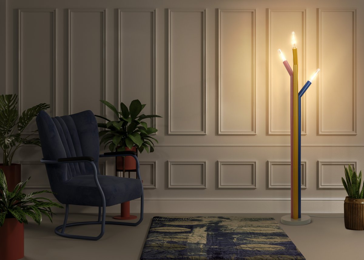 Straw Monivärinen lattiavalaisin valmistajalta Ledvance - Straw &auml;r en lekfull golvlampa med h&auml;rliga kul&ouml;rer.