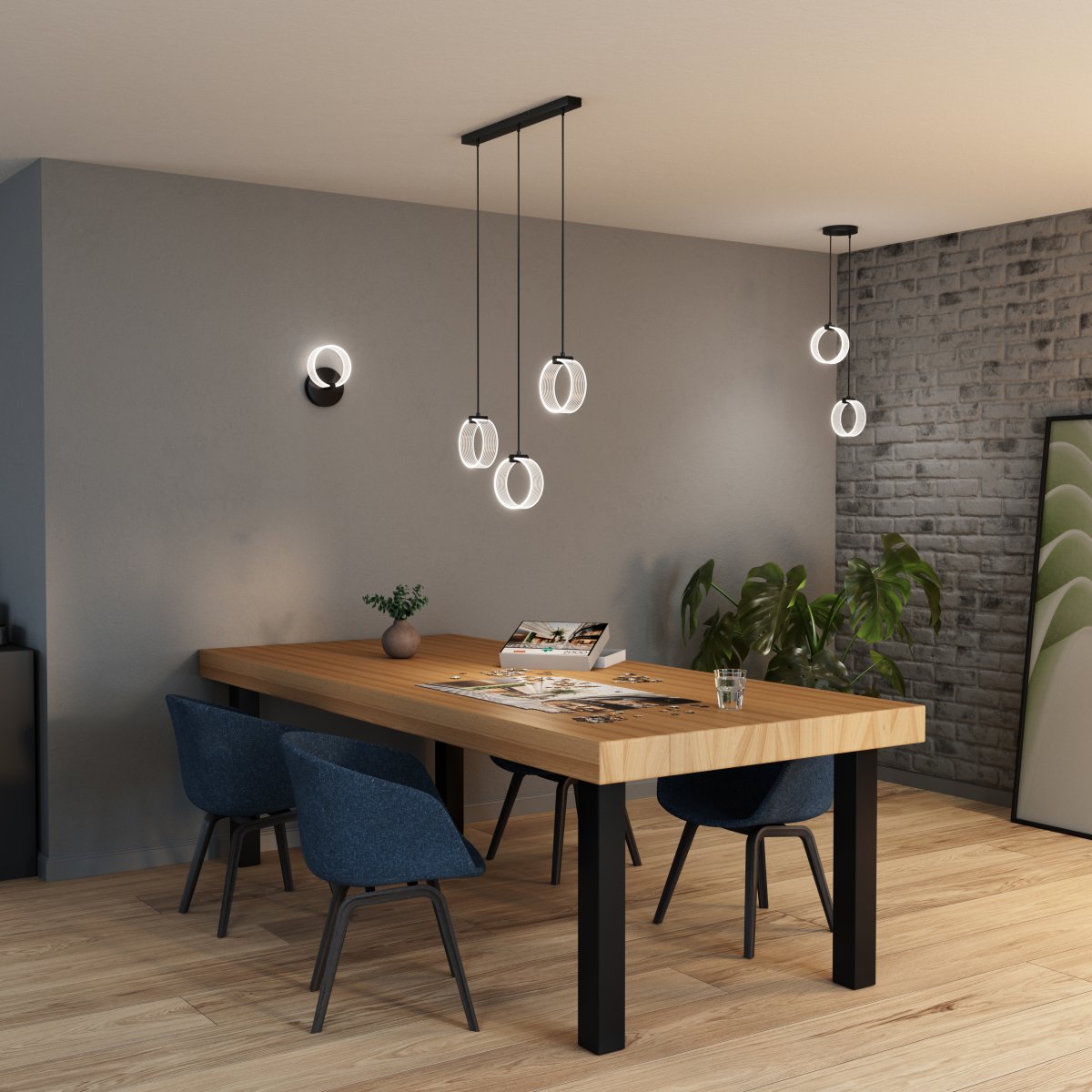 Circle PL 66cm Musta kattovalaisin valmistajalta Osram - Circle on moderni riipus, jossa on tyylik&auml;s koristevalaistus.