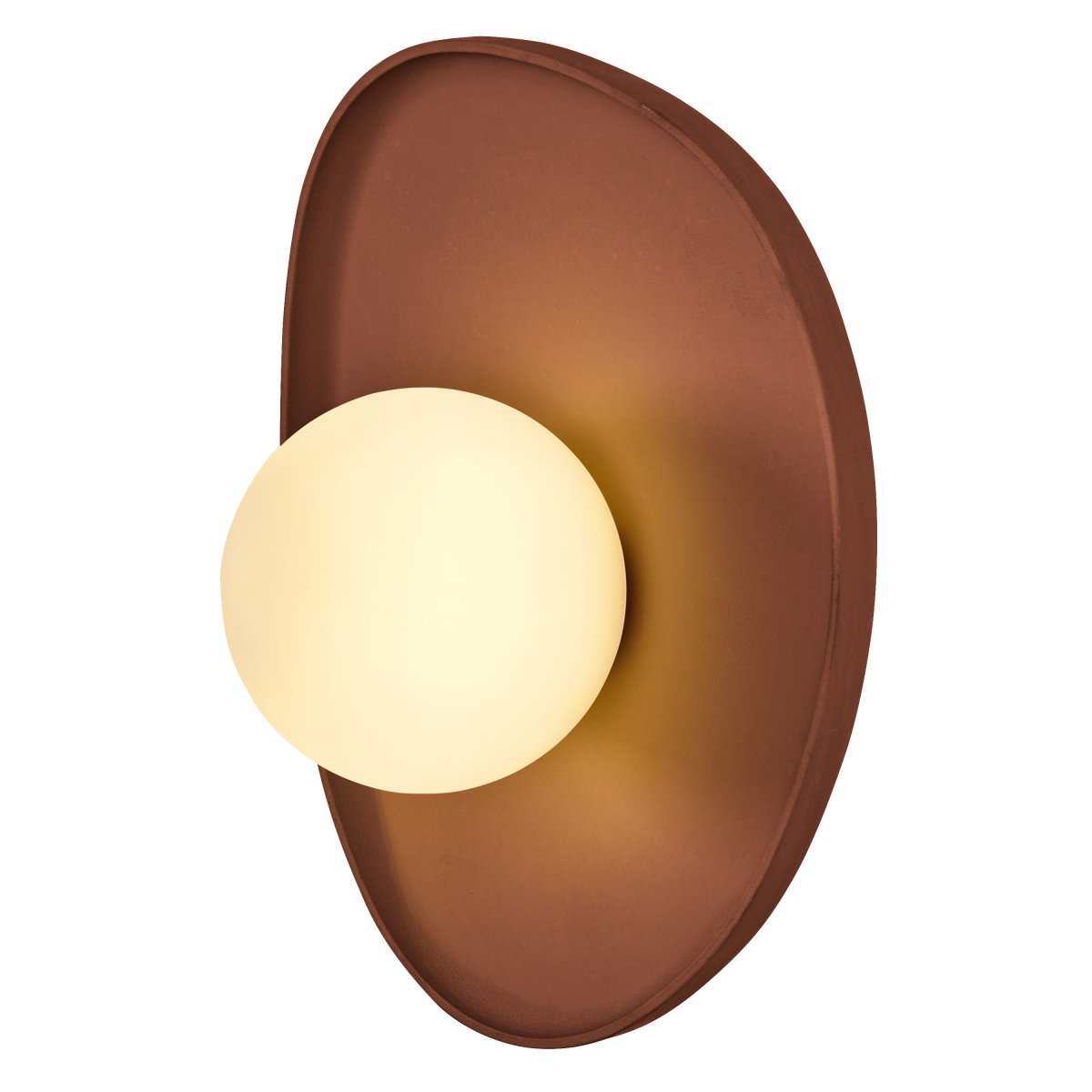Clay Nest 26cm Ruskea seinävalaisin valmistajalta Ledvance - Glaskupan i opal som omfamnar ljusk&auml;llan skapar ett fint och bl&auml;ndfritt ljus i rummet.