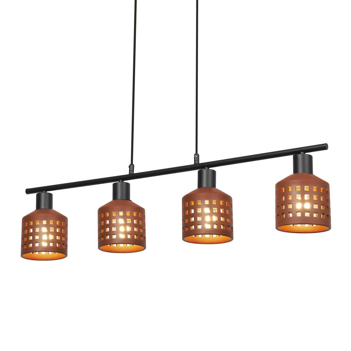 Clay Windows 90cm Ruskea kattovalaisin valmistajalta Ledvance - Clay Windows har en rustik design med sina sk&auml;rmar gjord av lera i en r&ouml;dbrun f&auml;rg.