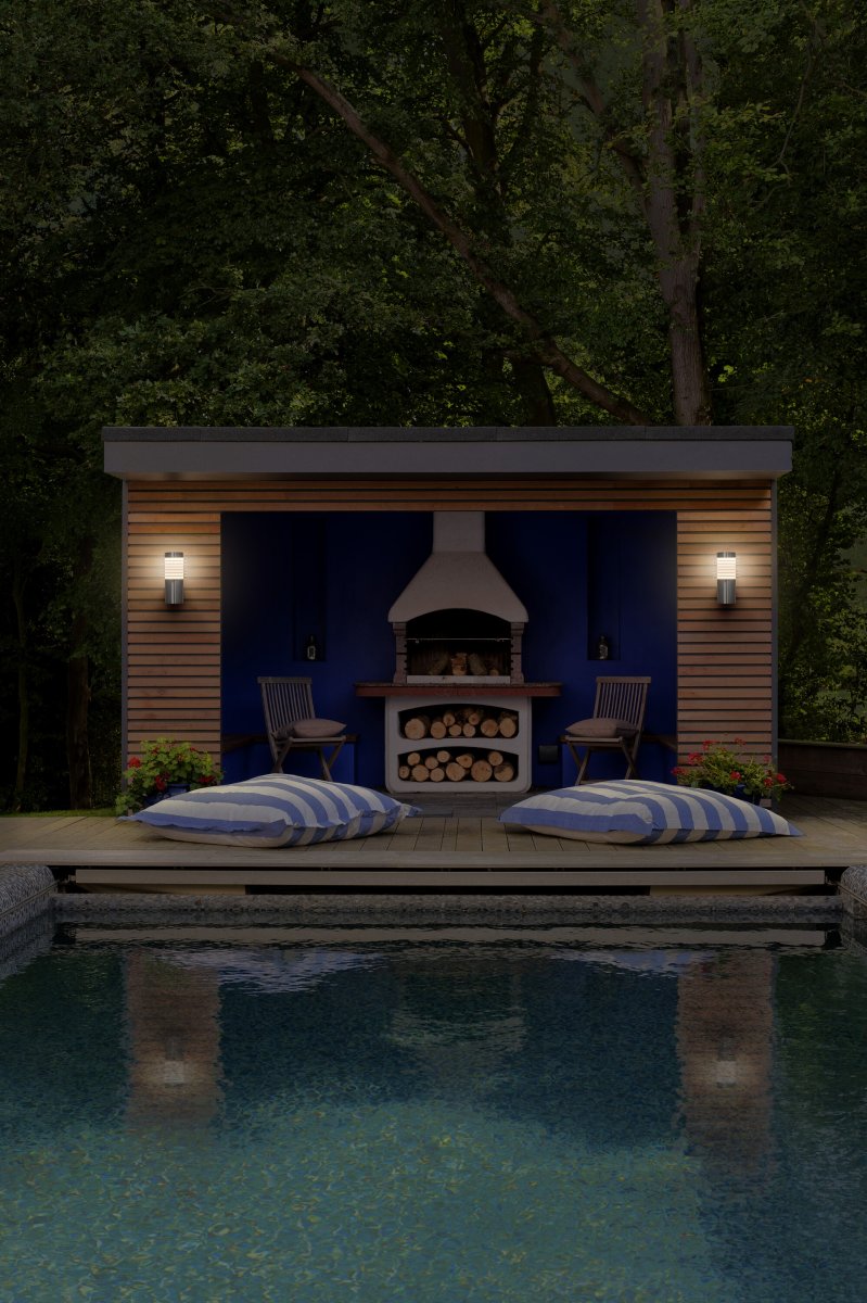 Rondo Teräs ulkovalo valmistajalta Ledvance - Tillverkad av rostfritt st&aring;l och med IP44-klassning, &auml;r denna lampa b&aring;de h&aring;llbar och v&auml;derbest&auml;ndig.