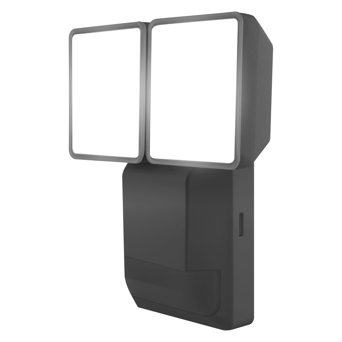 PRO Spot Sensor 16W Tumman harmaa ulkovalo valmistajalta Ledvance - Den inbyggda r&ouml;relse-&nbsp;och skymningssensorn g&ouml;r att lampan t&auml;nds automatiskt vid r&ouml;relse i m&ouml;rker, vilket ger b&aring;de s&auml;kerhet och energieffektivitet.