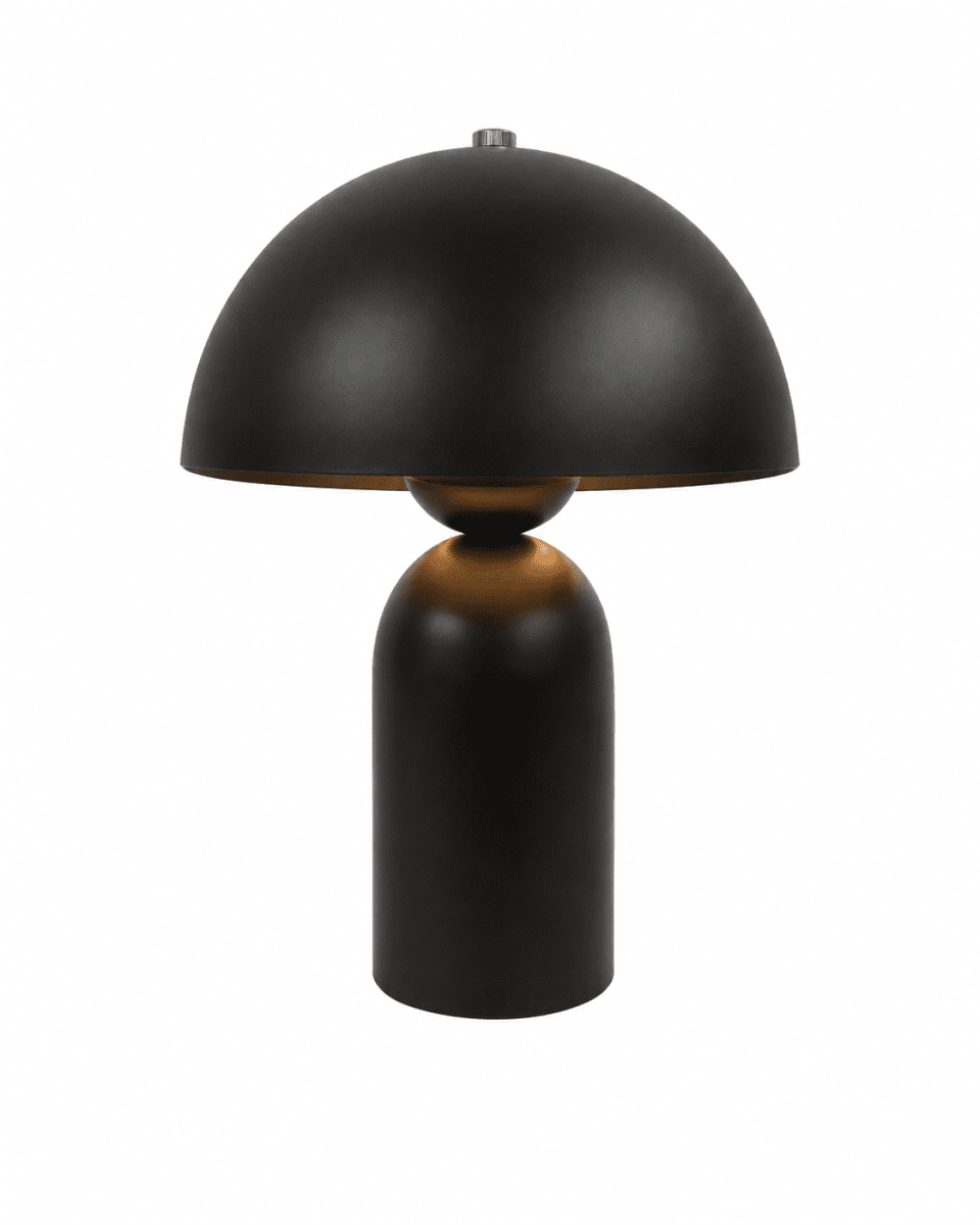 Capello 35cm Musta pöytävalaisin valmistajalta Nordic Lighting - Valaisimessa on py&ouml;ristetty varjostin ja pehme&auml;sti muotoiltu jalka, joka luo harmonisen tasapainon muotojen v&auml;lille.