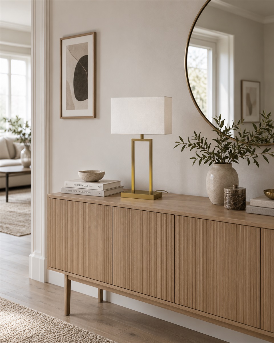 Gemma 52cm Messinki pöytävalaisin valmistajalta Nordic Lighting - Elegantti metallinen p&ouml;yt&auml;valaisin tyylikk&auml;&auml;ll&auml; messingill&auml; viimeistellyll&auml; viimeistelyll&auml;, joka antaa l&auml;mpim&auml;n ja eksklusiivisen vaikutelman.