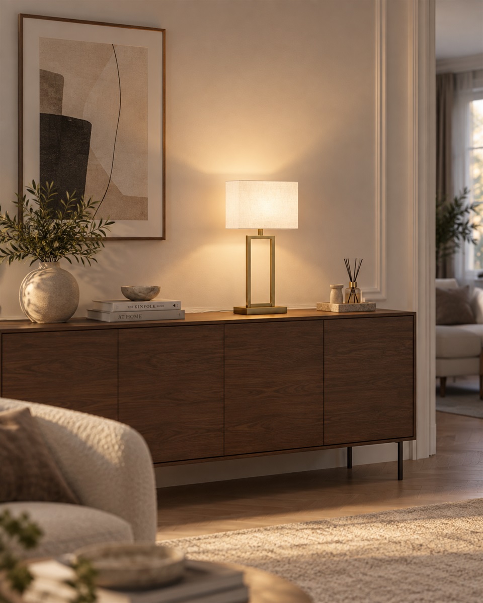 Gemma 52cm Messinki pöytävalaisin valmistajalta Nordic Lighting - Elegantti metallinen p&ouml;yt&auml;valaisin tyylikk&auml;&auml;ll&auml; messingill&auml; viimeistellyll&auml; viimeistelyll&auml;, joka antaa l&auml;mpim&auml;n ja eksklusiivisen vaikutelman.