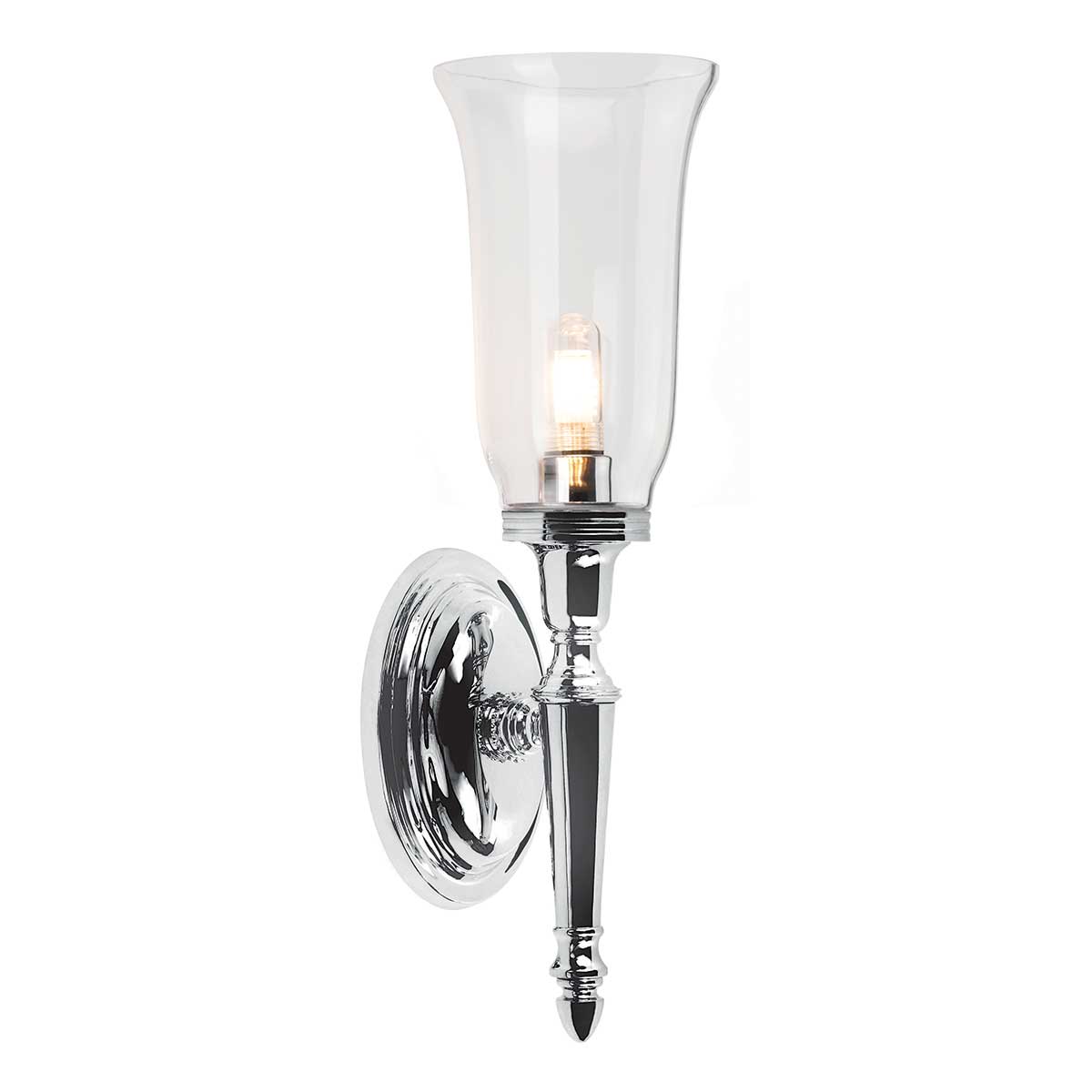 Dryden 40cm Kiillotettu kromi kylpyhuoneen valaisin valmistajalta Elstead Lighting - Dryden-seinävalaisin on klassinen ja tyylikäs valaisin, joka on valmistettu korkealaatuisista messinkimateriaaleista ja takaa monen vuoden luotettavan käytön.