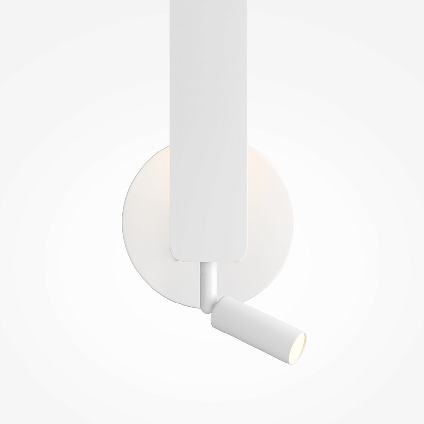 Combo 52cm Valkoinen lukulamppu valmistajalta Maytoni - Kahden erillisen kytkimen avulla voit ohjata valoja erikseen, ja värilämpötilaa voidaan säätää lämpimästä kylmään valkoiseen.