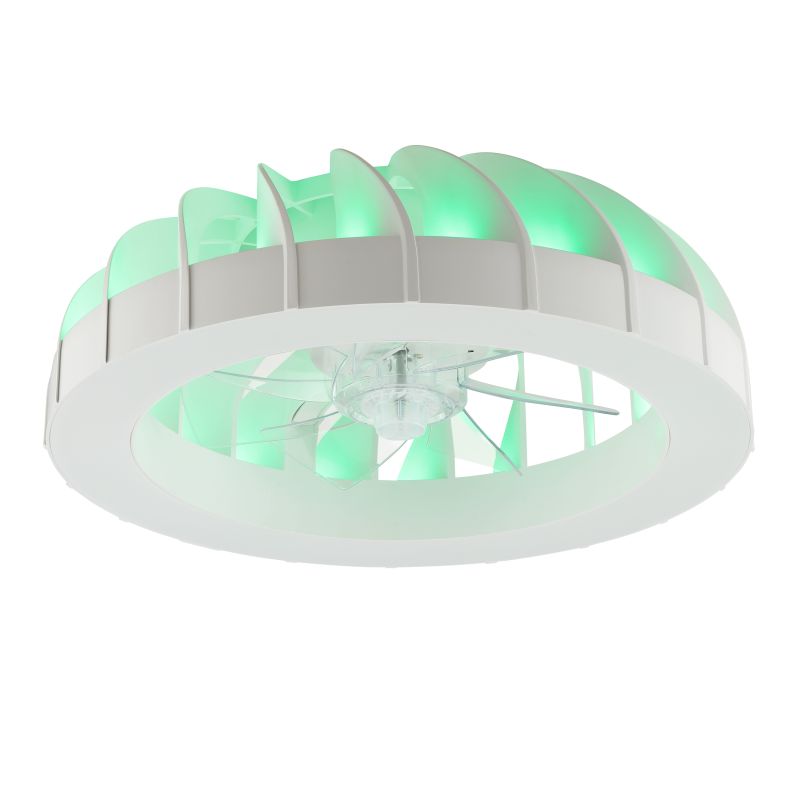 Fanora Ø46 Valkoinen valmistajalta Brilliant - Lis&auml;tyyli&auml; varten Fanora on varustettu integroidulla RGB-valaistuksella, joka voi loistaa eri v&auml;reiss&auml; ja tehosteissa, joten huoneen tunnelman mukauttaminen mielialaasi ja tilanteeseesi on helppoa.