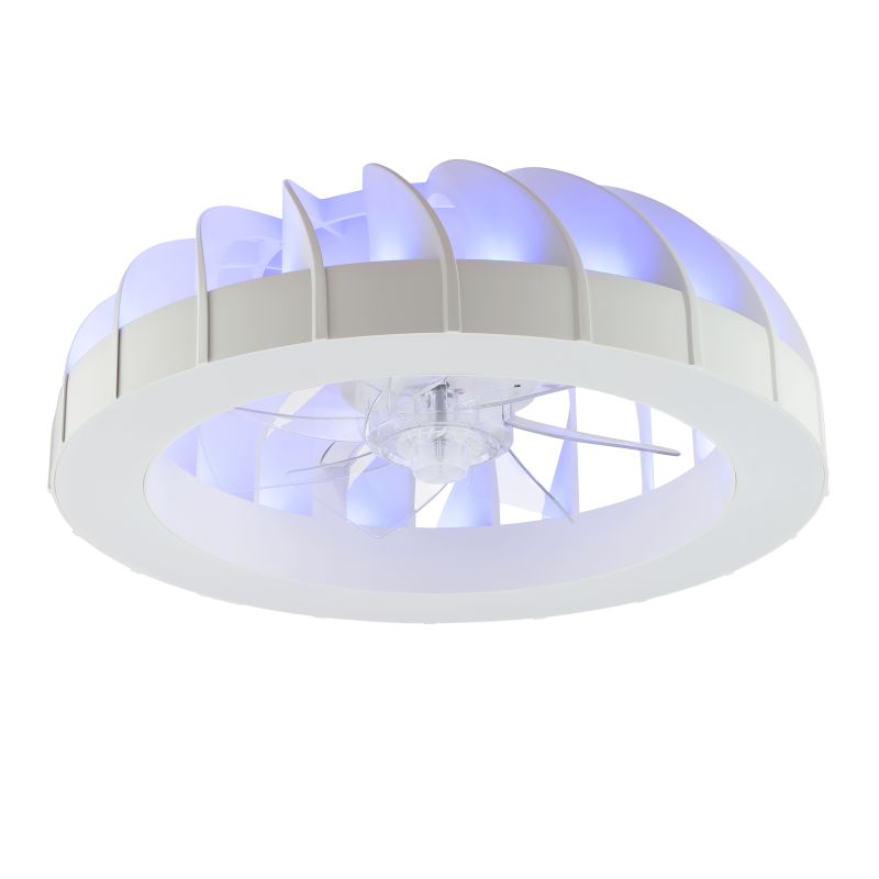 Fanora Ø46 Valkoinen valmistajalta Brilliant - Lis&auml;tyyli&auml; varten Fanora on varustettu integroidulla RGB-valaistuksella, joka voi loistaa eri v&auml;reiss&auml; ja tehosteissa, joten huoneen tunnelman mukauttaminen mielialaasi ja tilanteeseesi on helppoa.