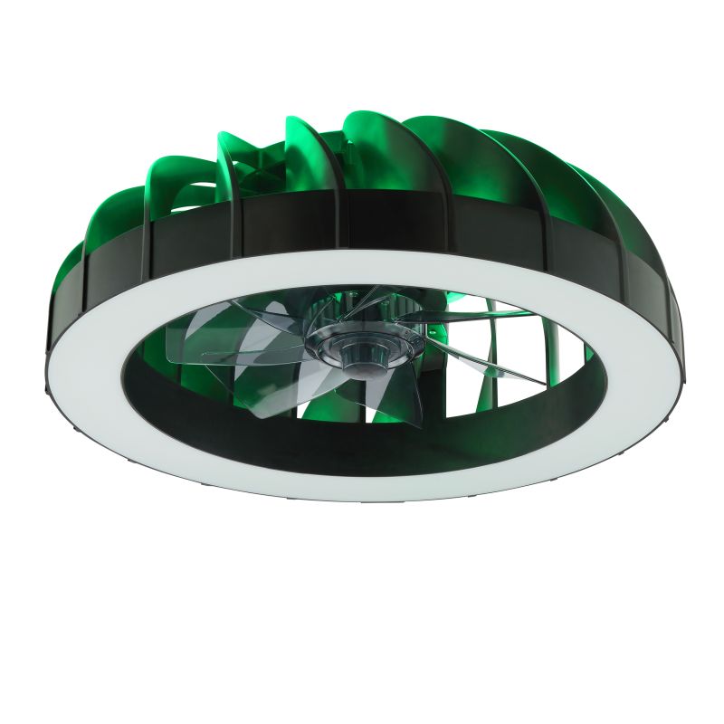 Fanora Ø46 Musta valmistajalta Brilliant - Lis&auml;tyyli&auml; varten Fanora on varustettu integroidulla RGB-valaistuksella, joka voi loistaa eri v&auml;reiss&auml; ja tehosteissa, joten huoneen tunnelman mukauttaminen mielialaasi ja tilanteeseesi on helppoa.