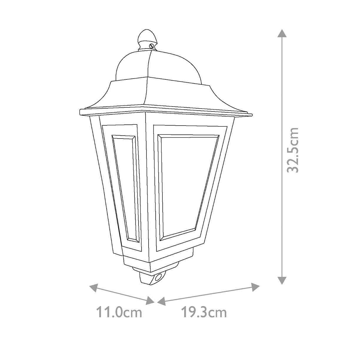 Deco Lane 32cm Beige ulkovalo valmistajalta Elstead Lighting - Valmistettu kromatusta alumiinista ja polykarbonaatista, se tarjoaa kevyen mutta vankan rakenteen, joka on säänkestävä ja pitkäikäinen.
