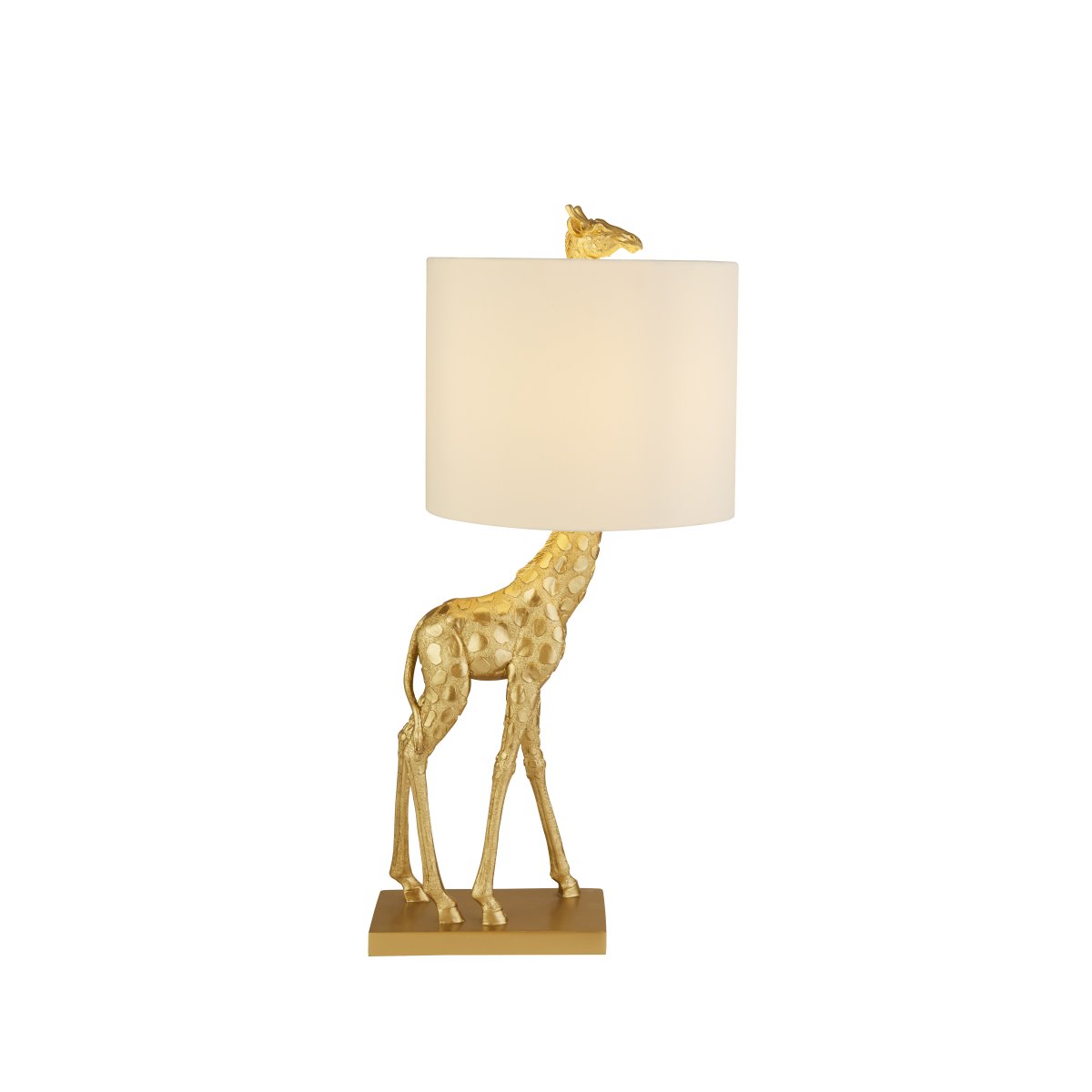 Giraffe 40cm Kulta pöytävalaisin valmistajalta Searchlight - Eläinten inspiroimista yksityiskohdista pitäville tämä lamppu on hauska ja tyylikäs ominaisuus, joka piristää kaikkia huoneita.